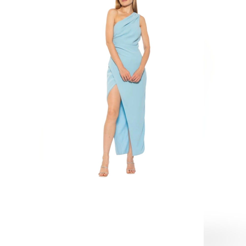 Alexia Admor Light Blue One Shoulder Dress